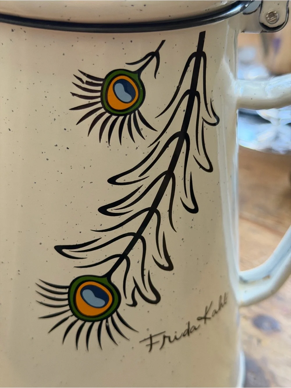 Frida Kahlo by Santa Anita aesthetic enamelware folk